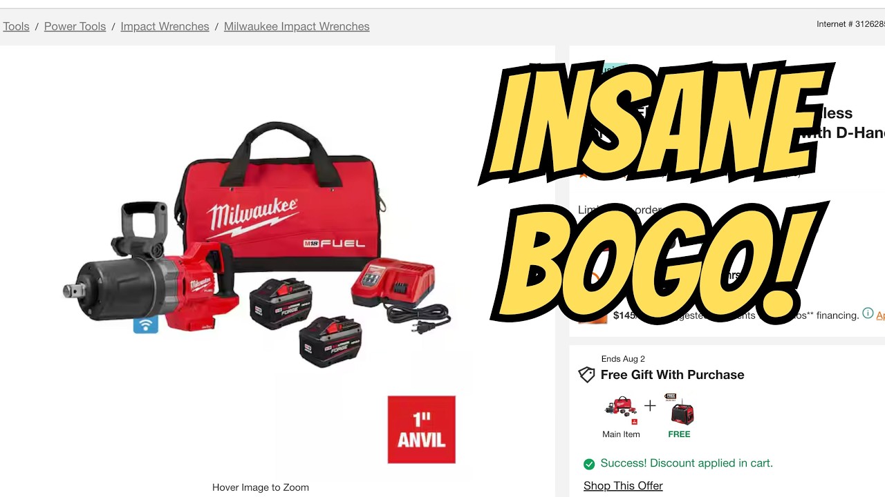 INSANE Milwaukee Tool Deal At Home Depot ONE DAY ONLY!