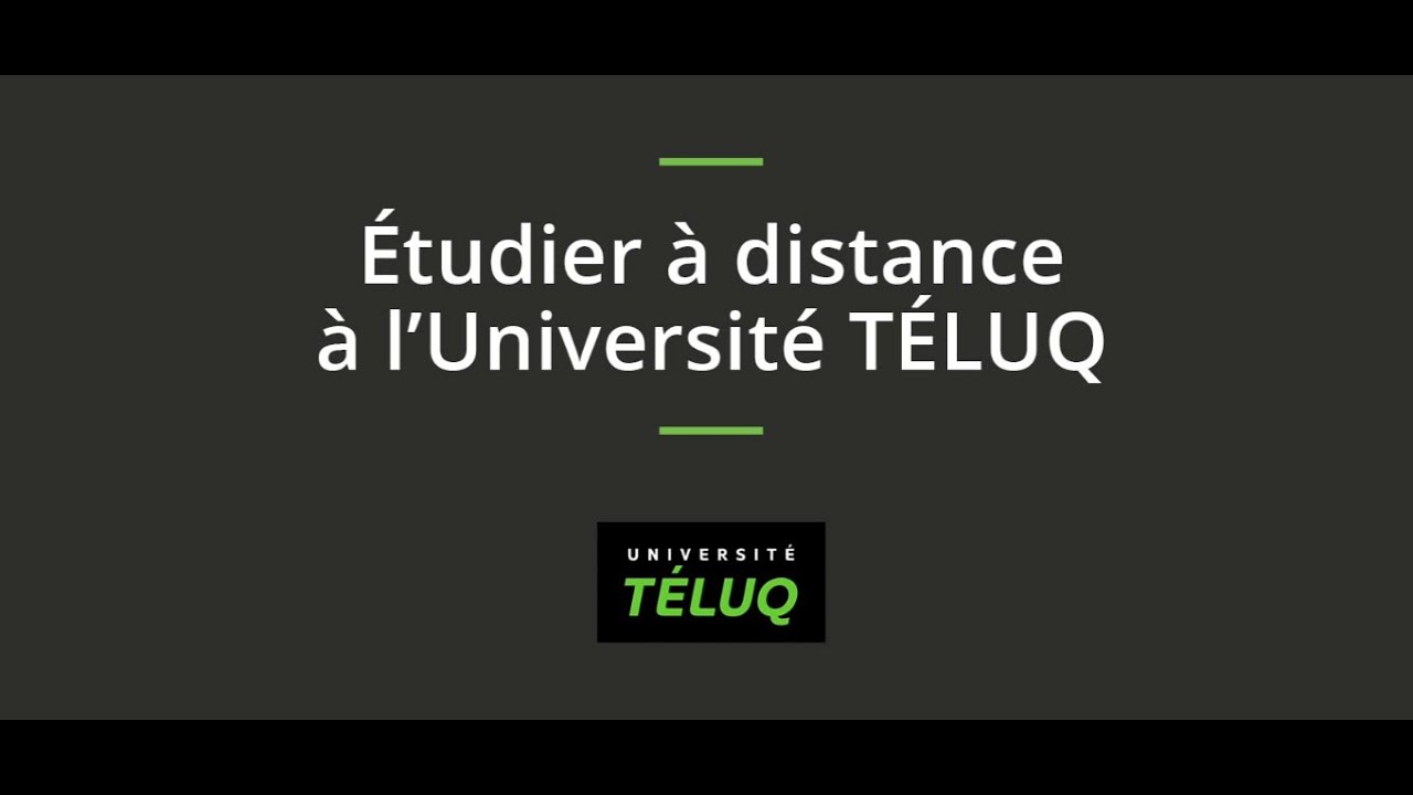 Étudier à distance à l'Université TÉLUQ