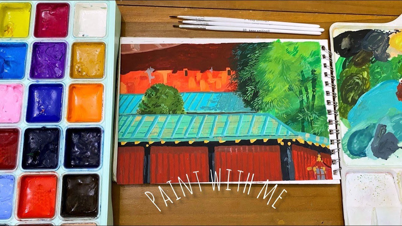 Painting a Ghibli Scene ┃ Spirited Away ┃ Relaxing Art Video