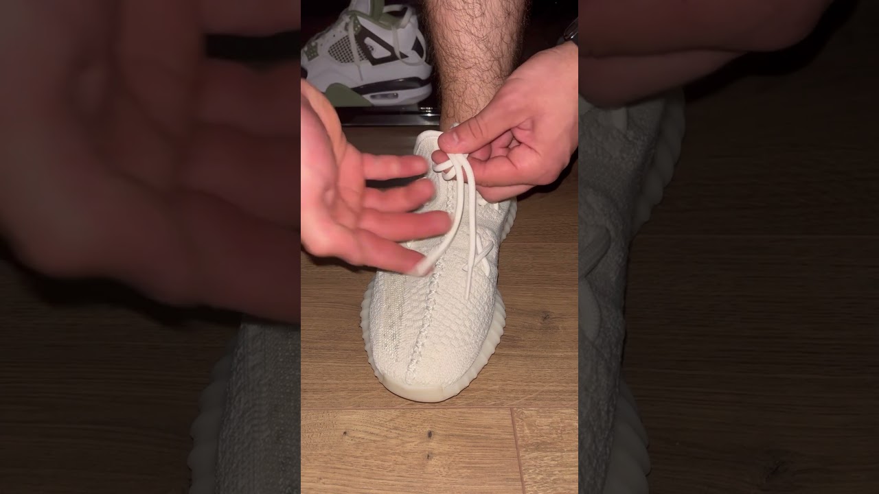 Yeezy 350 bone lace up | lacing yeezy sneakers | shoe to tie cool 🔥✅