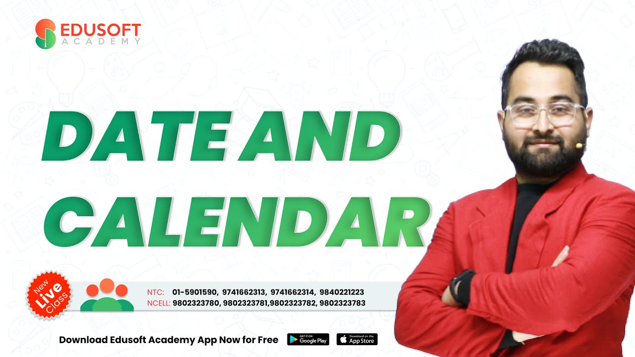 Date and Calendar Day 1 || IQ Class By Sunil Chhetri  Sir @EdusoftAcademy