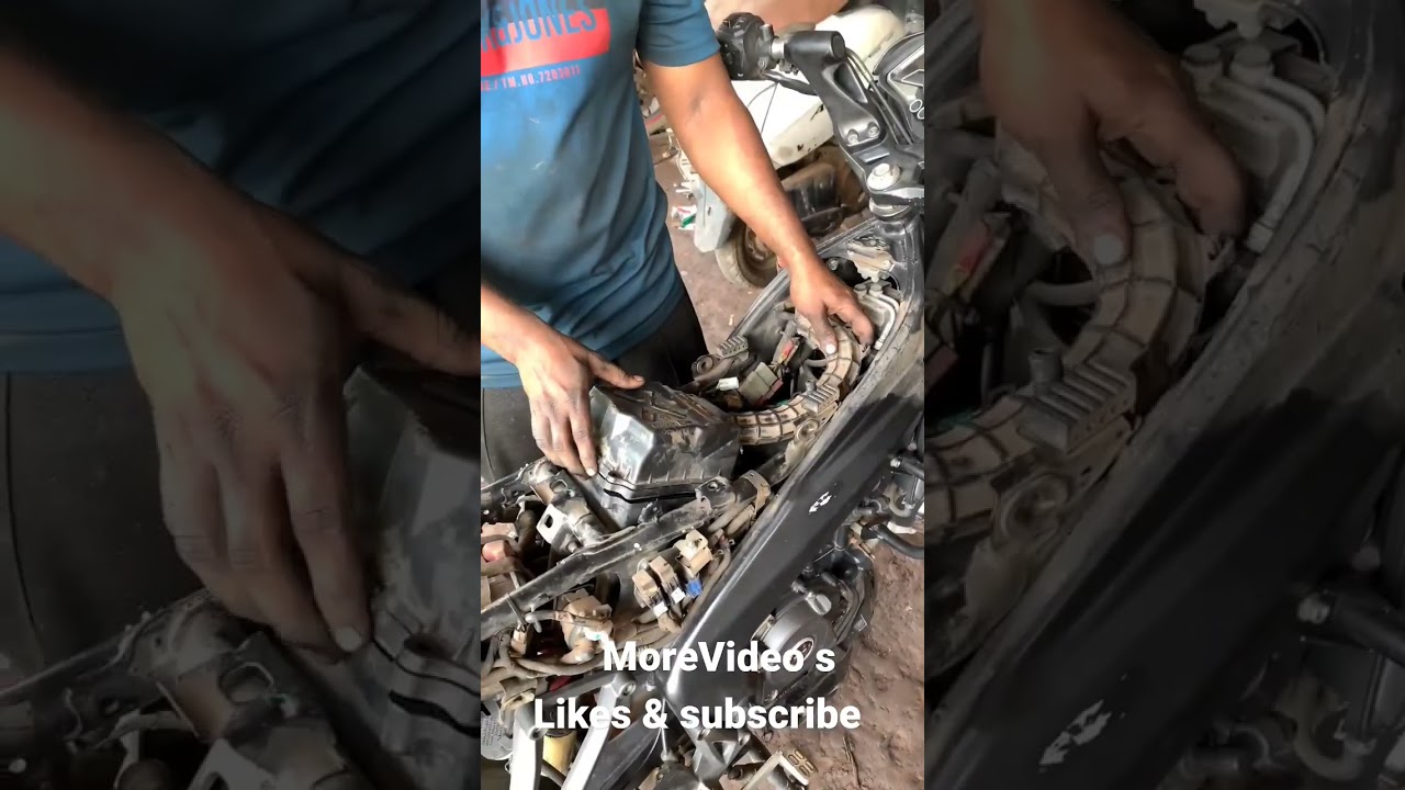 NS 200 bs6 servicing. Air filter change