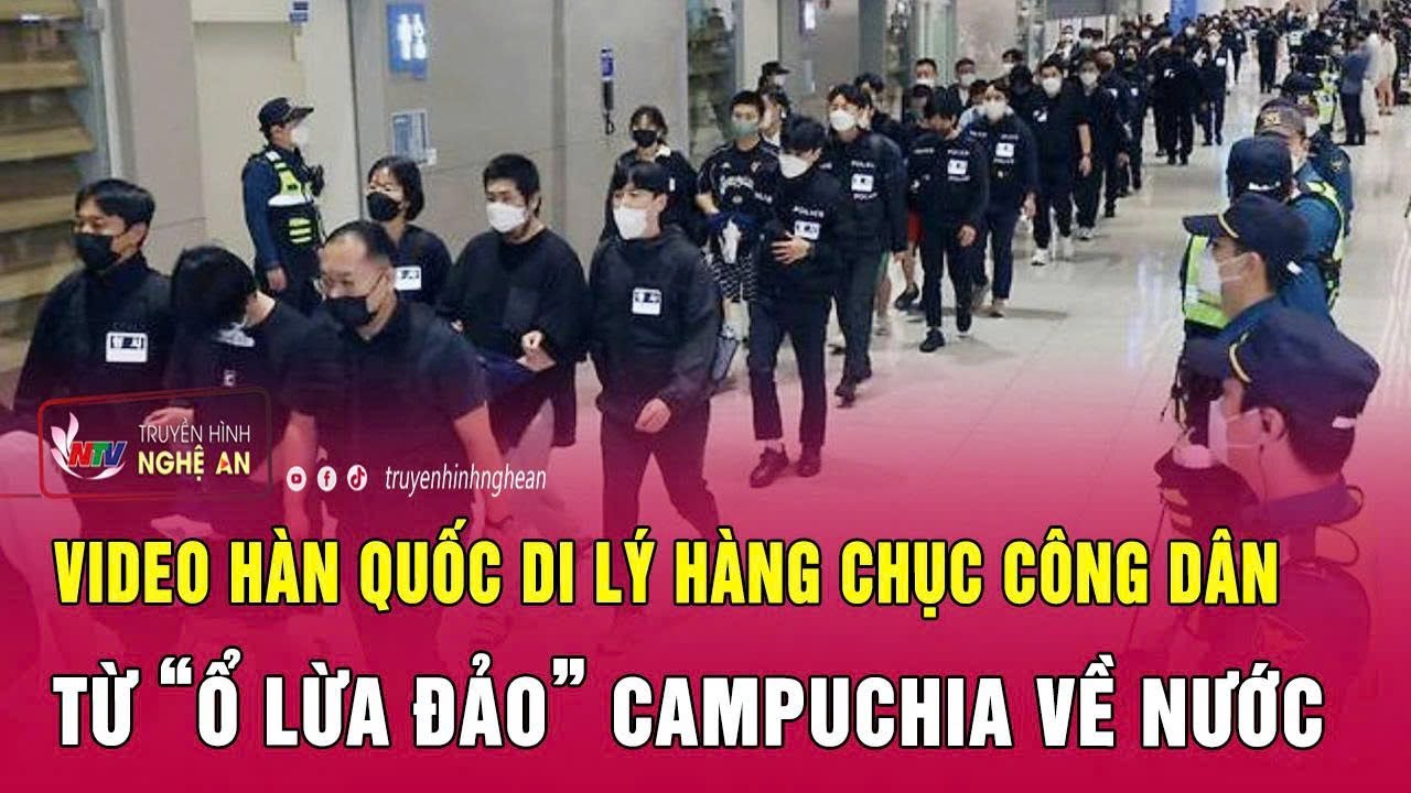 Video Hàn Quốc di lý hàng chục công dân từ “ổ lừa đảo” Campuchia về nước
