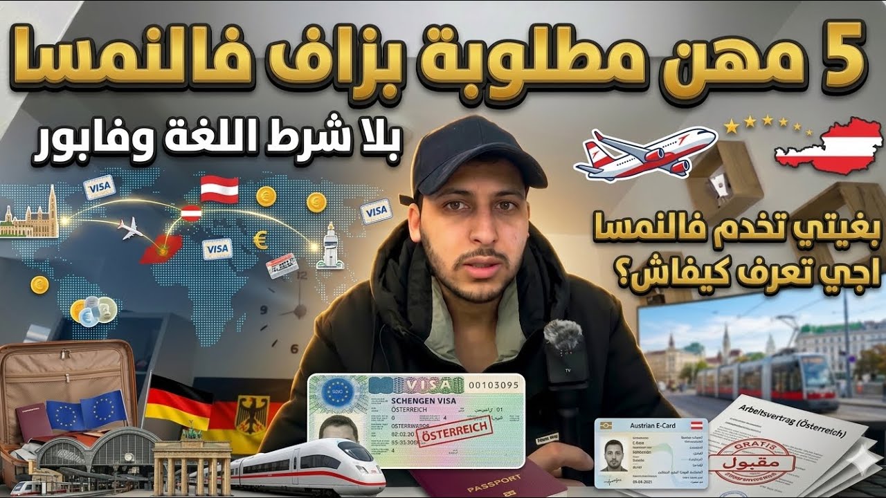 5 مهن مطلوبة بزاف في #النمسا 🇦🇹 أجي تعرف كيفاش دفع لهم بلا وسيط🤯