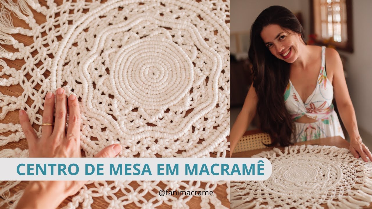 CENTRO DE MESA EM MACRAMÊ PASSO A PASSO - #macramehomedecor #macrame