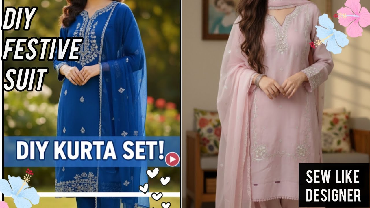 ✨DIY Kurta Sets||💖how to make diy kurta sets👚|| Sew like designer🩷||#fashion #style🪡🧵🧶