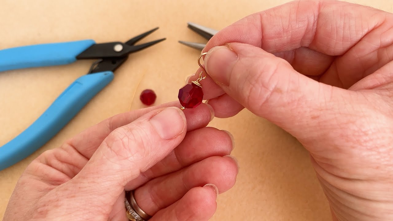 How to Make Easy and Elegant Crystal Earrings with a Wire Swirl Accent