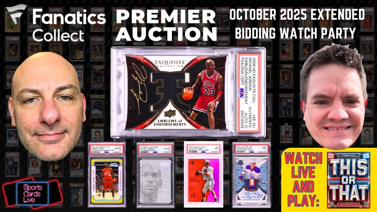Million Dollar Michael Jordan Card | Fanatics Collect Oct 2025 Premier Auction Live Coverage