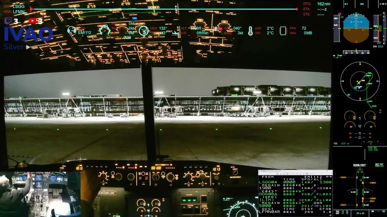 ✈️ Flight from Geneva (LSGG) to Nice (LFMN)✈️ MSFS 2024 HOMECOCKPIT A320 🇫🇷 📡 IVAO ✈️