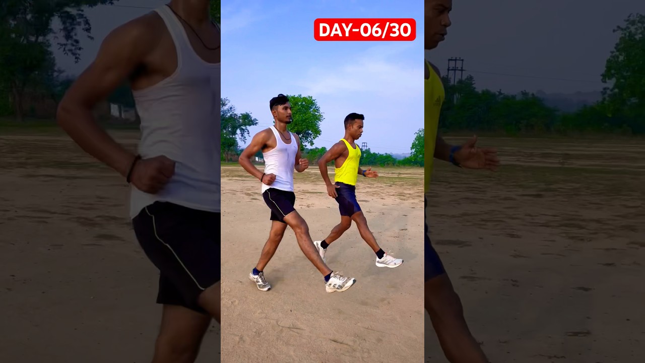 DAY-06/30 || 1600 METERS की तैयारी ✅ BEGINNER TRAINING 🔥 #army #1600m #day06