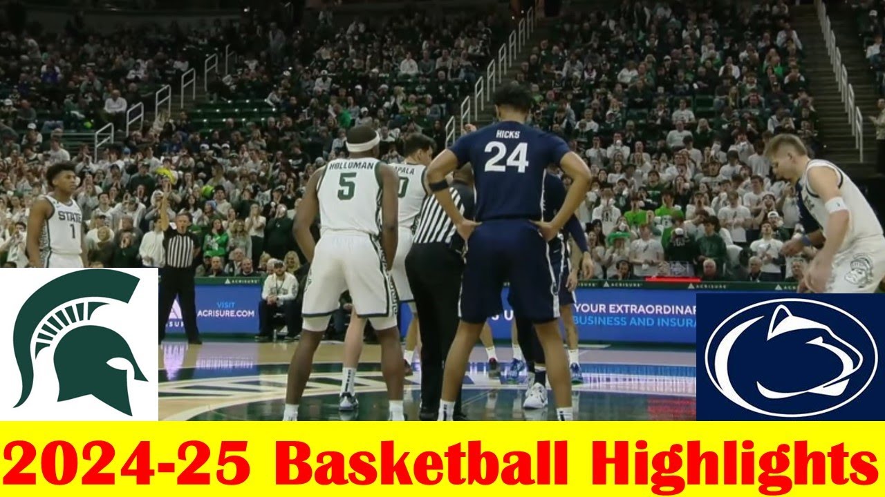 Penn State vs #12 Michigan State Basketball Game Highlights 1 15 2025