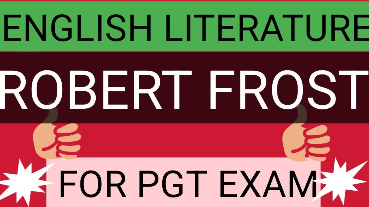 English Literature #Robert Frost #biography #works#pyq for# PGT 