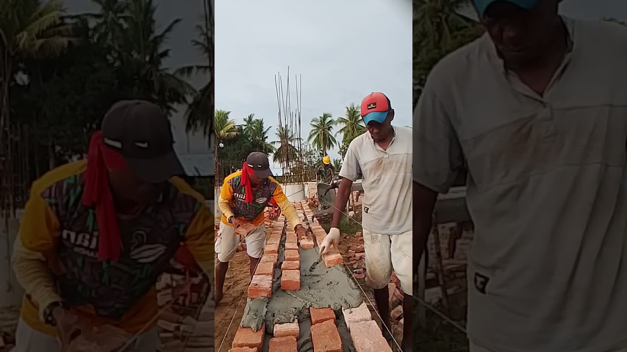 Kerja bangunan Pemasangan batu pondasi 