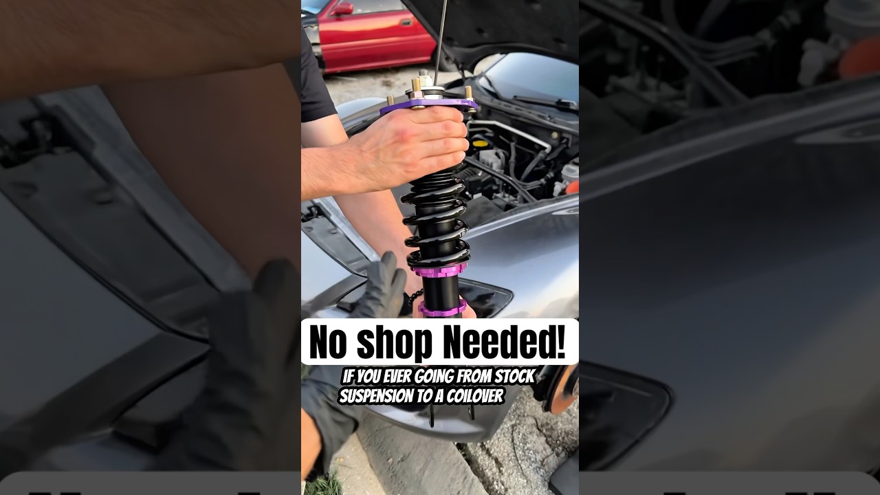 🚗 How to Install Coilovers at Home &mdash; Fast & Easy #mechanic #coilovers