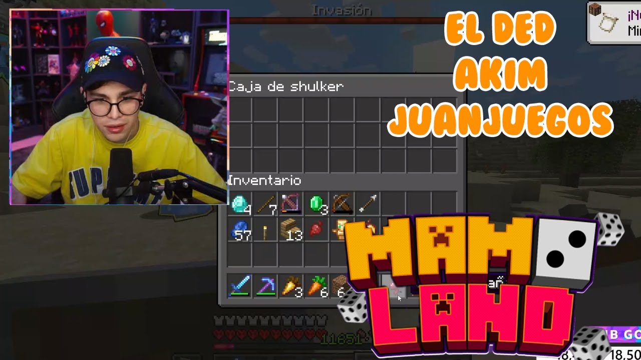 JUANSGUARNIZO entra a MAMOLAND MINECRAFT de EL DED, AKIM Y MÁS