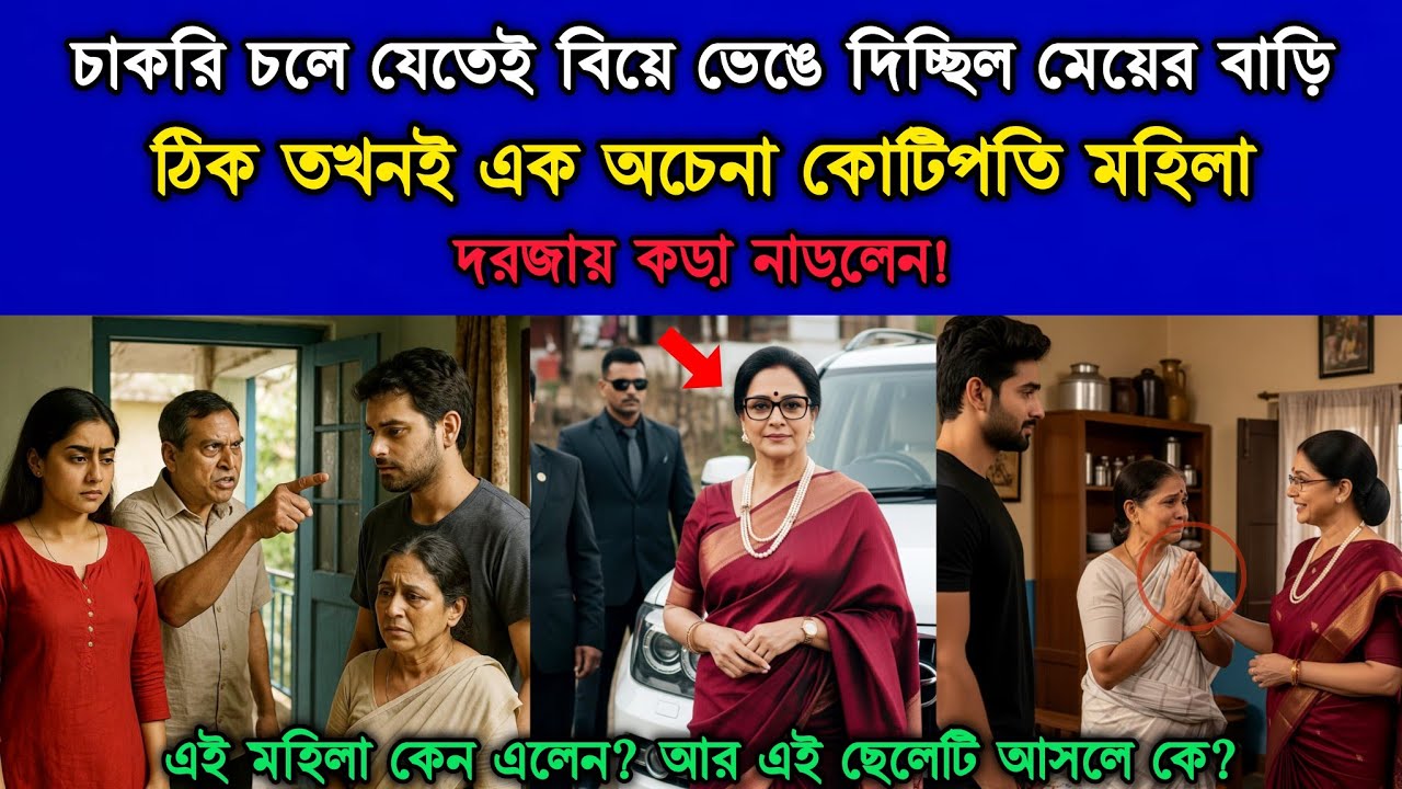 চাকরি চলে যেতেই বিয়ে ভেঙে দিচ্ছিল মেয়ের বাড়ি…ঠিক তখনই এক অচেনা কোটিপতি মহিলা দরজায় কড়া নাড়লেন।