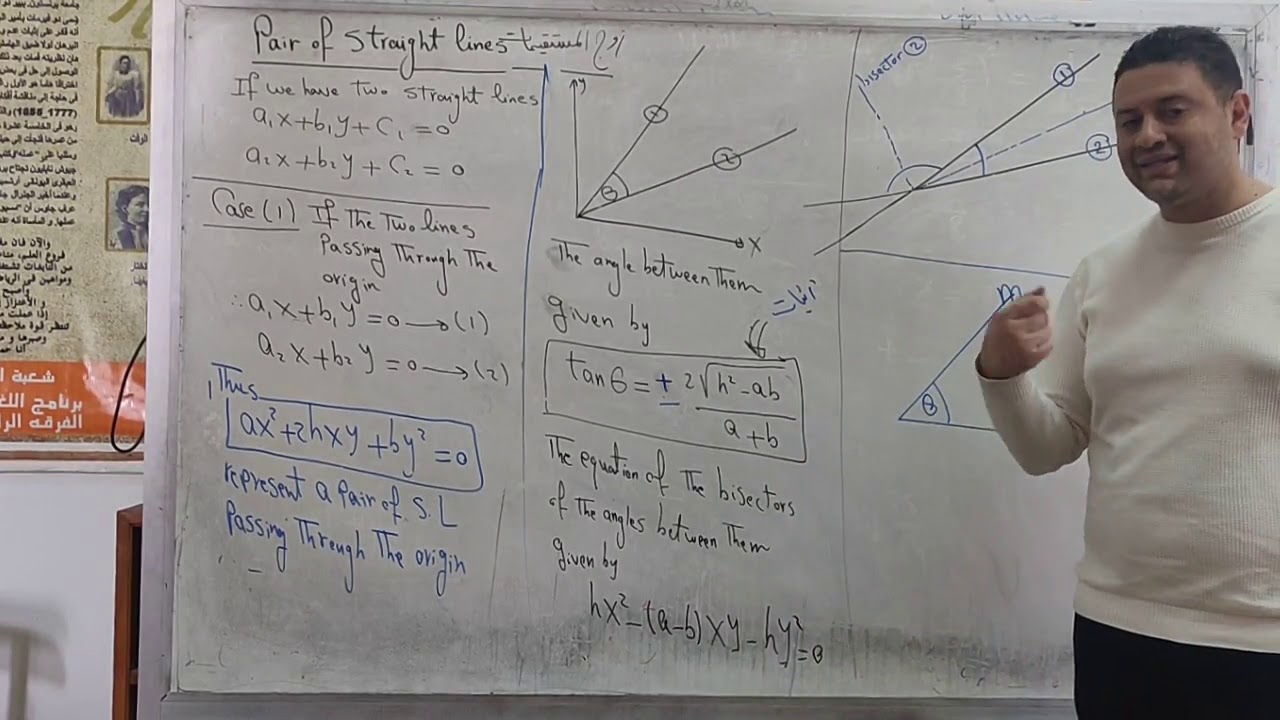 أزواج المستقيمات pair of straight lines خريف 2022 2023