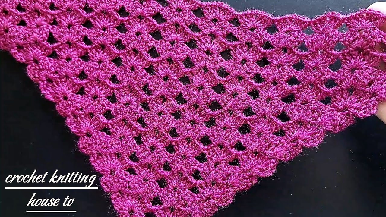 comment faire un joli châle au crochet facile pour débutants/châle crochet triangle facile