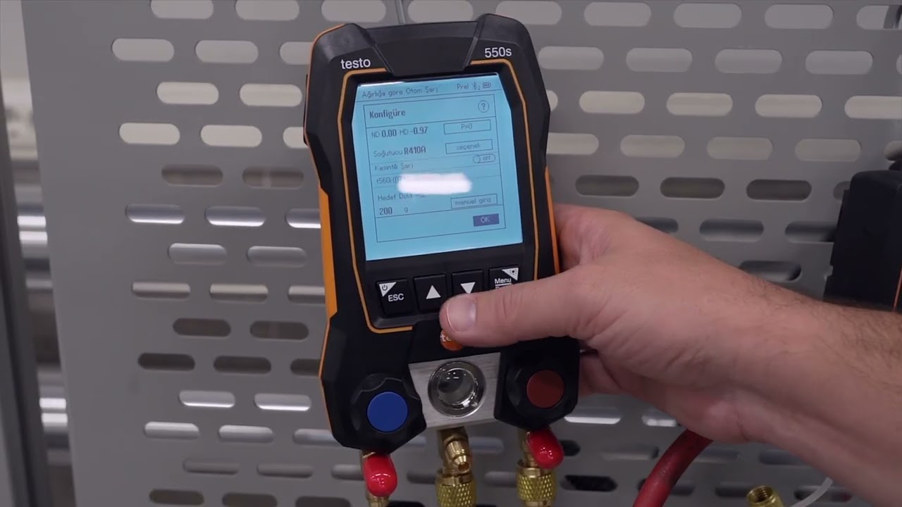 testo 560i Bluetooth'lu® Dijital Gaz Terazisi ile Otomatik Gaz Şarjı Uygulaması