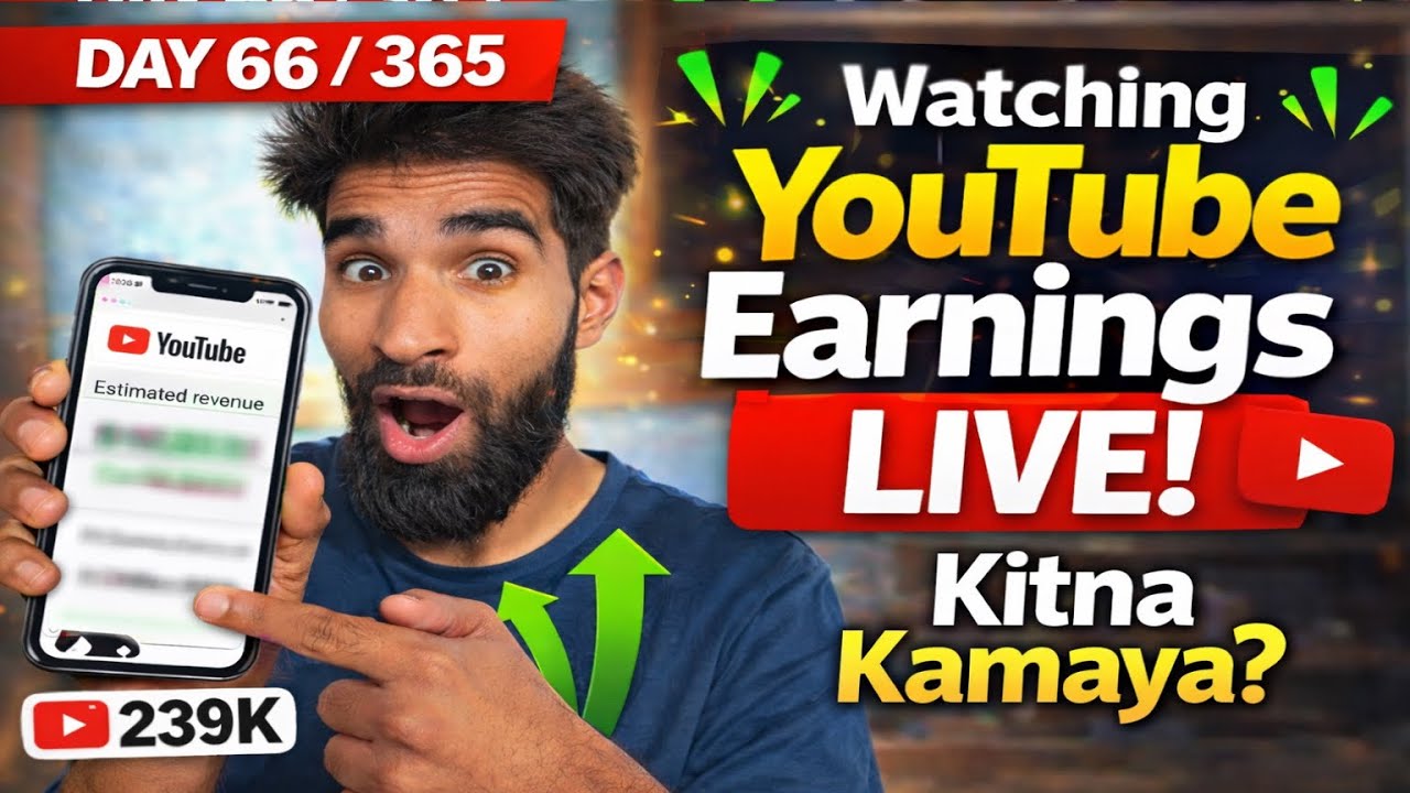Day 66 || Earnings After 239k Subscribers ☹️