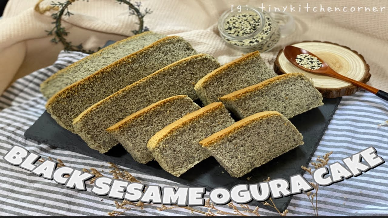 BLACK SESAME OGURA CAKE | 黑芝麻相思蛋糕