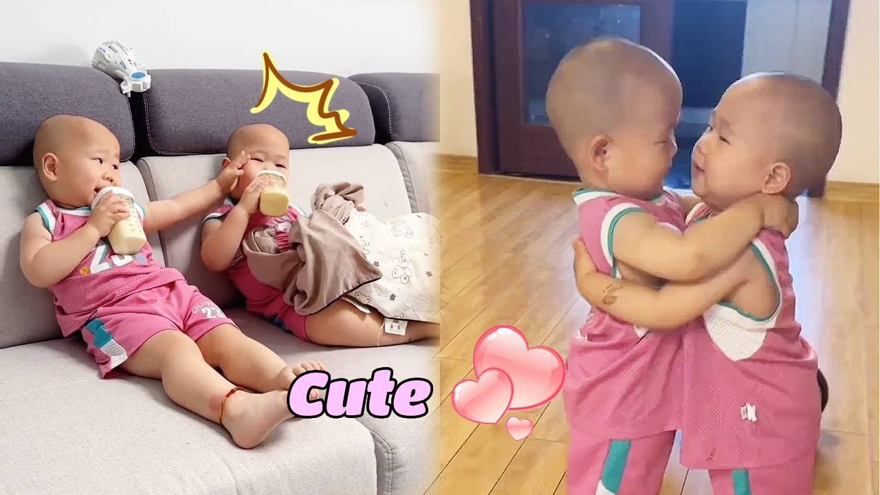 The twin brothers are inseparable🥰#cutebaby#funny#twins #twins life #sweetheart#viral #funny twins