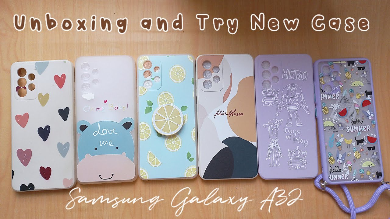 Unboxing Aesthetic Phone Case For Samsung Galaxy A32 🥑 Shopee Haul / Case Murah