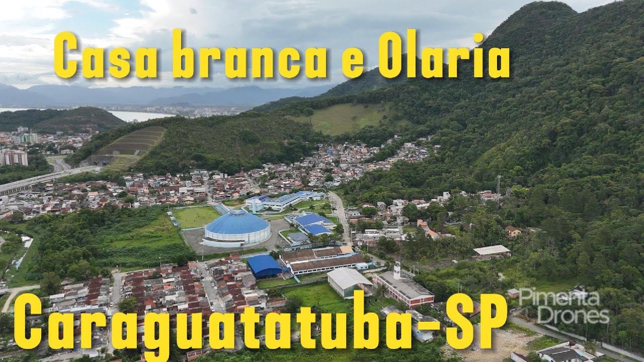 Uma volta de drone sobre os bairros Olaria e casa branca - Caraguatatuba SP