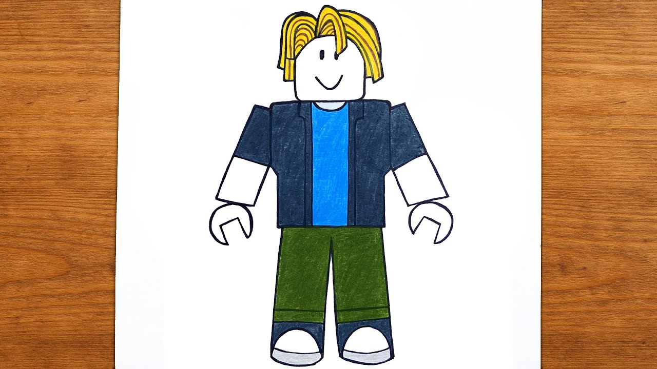 Como Desenhar Personagem do ROBLOX super fácil