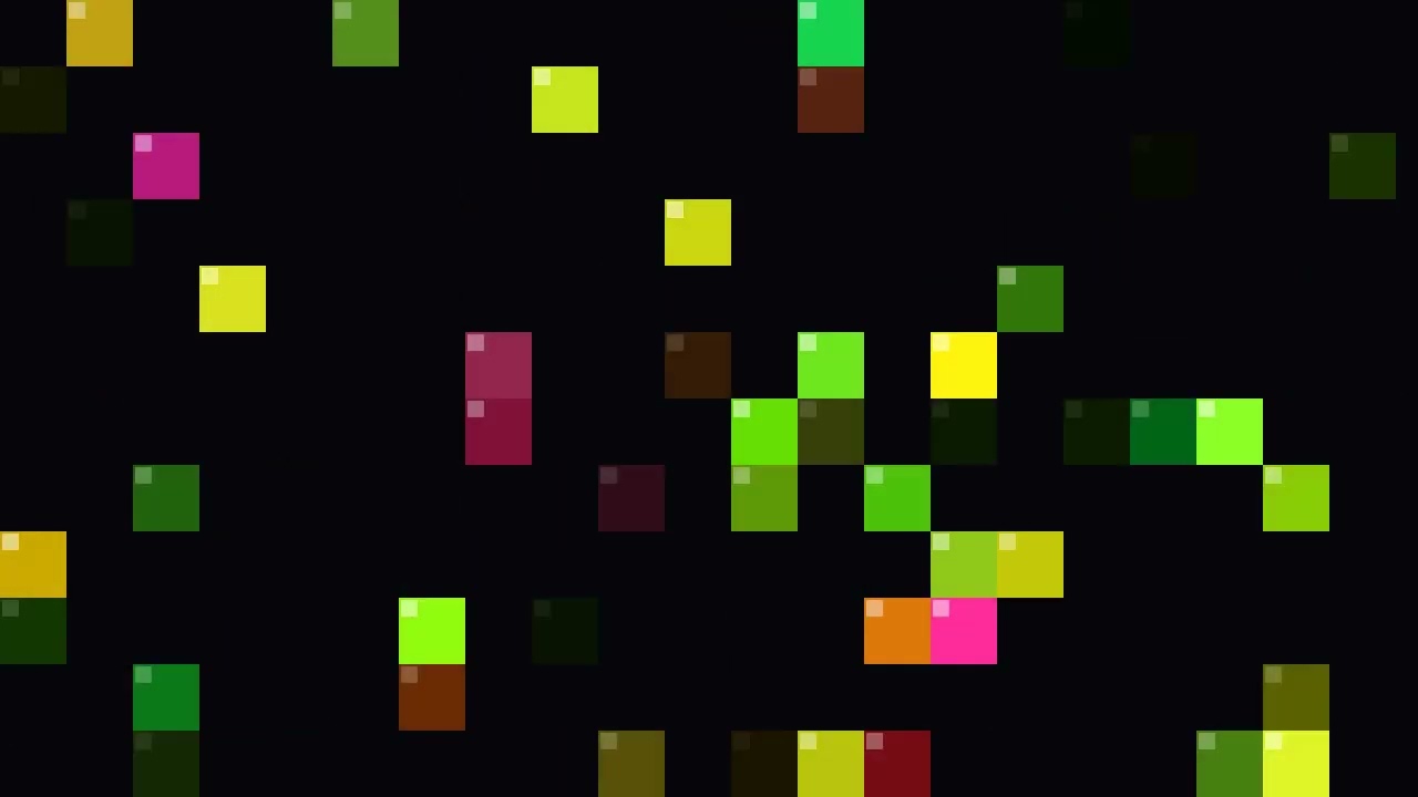 Disco effect large squares satisfying Bokeh Animation Loop