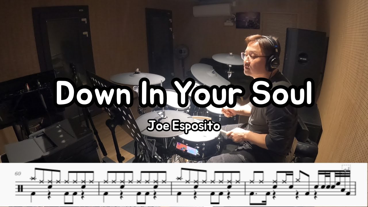 Down In Your Soul [Joe Esposito]취미드럼.드럼커버(악보) 감성드럼 #하이햇리듬연습 #양손16비트 연습 #추억의롤라장