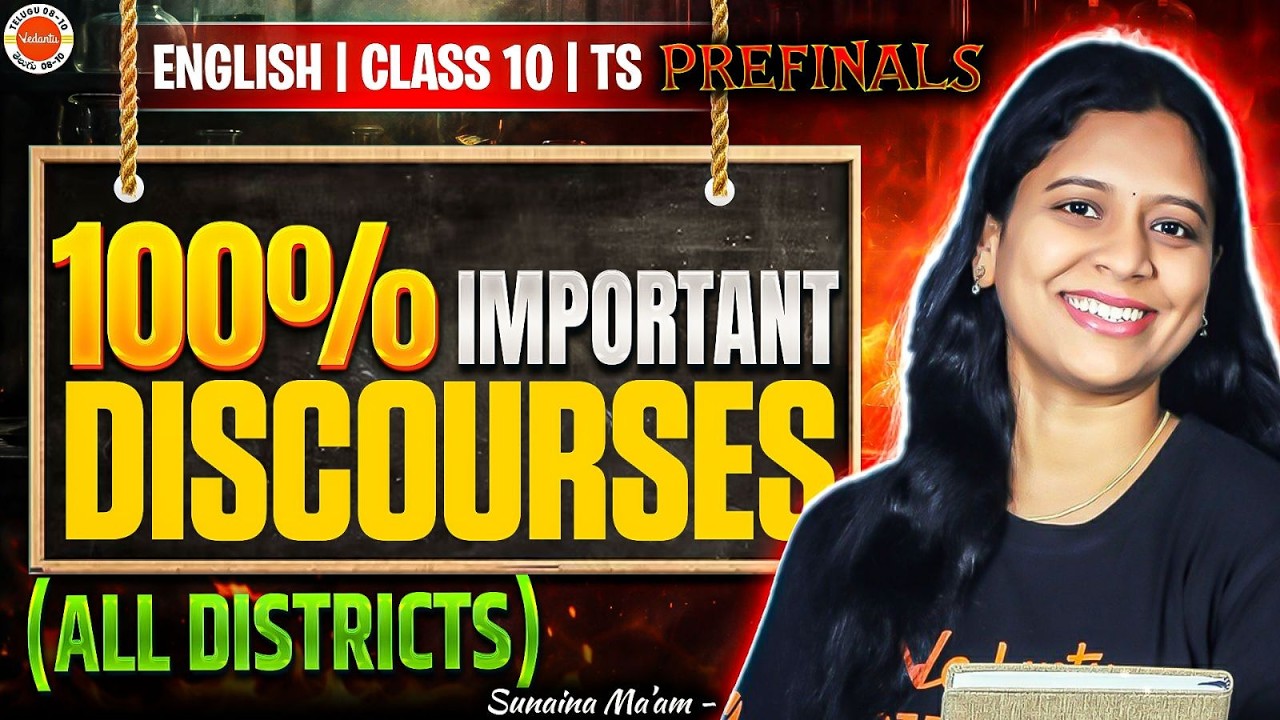 Most Important Discourses|Creative writing |English | Class 10 TS Prefinal | Sunaina mam