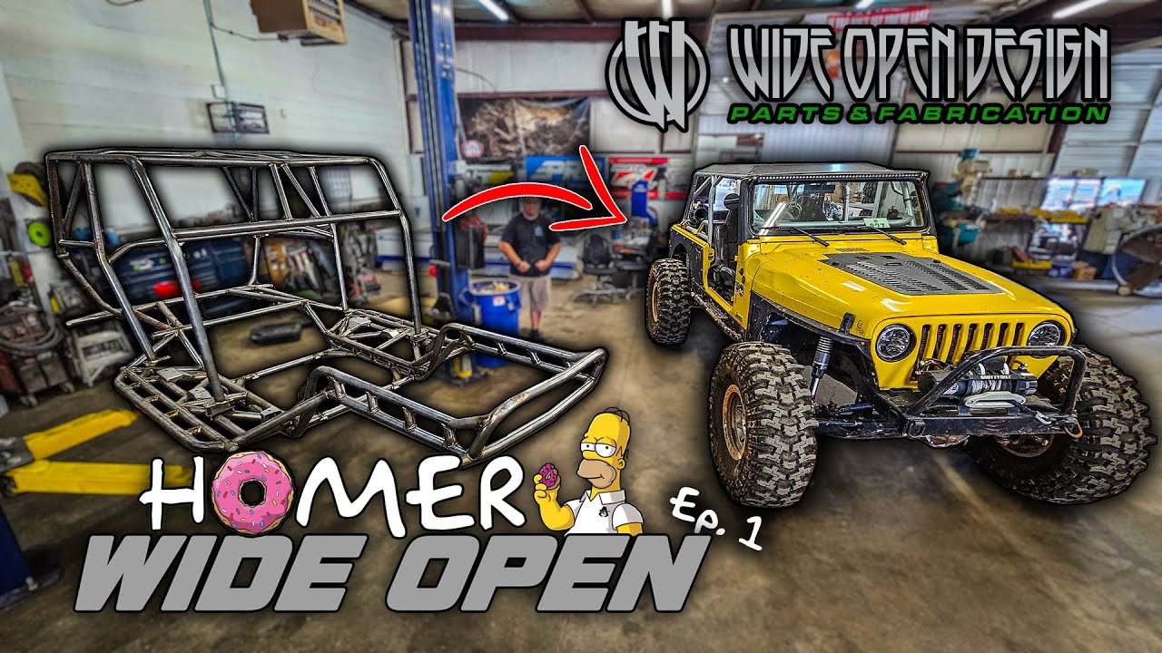We Are Installing A Wide Open Design Chassis & A 6.2L LS In A Jeep LJ | #HOMERWIDEOPEN Ep.1