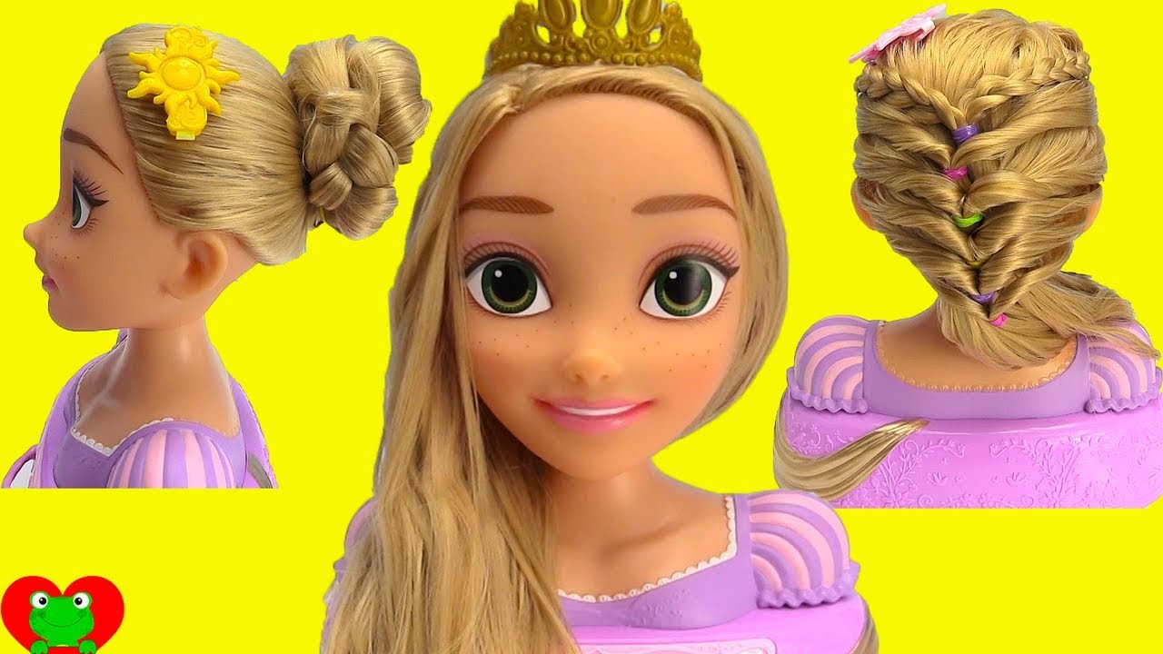 Princess Rapunzel Learn Hair Styles with Long Locks Style Head