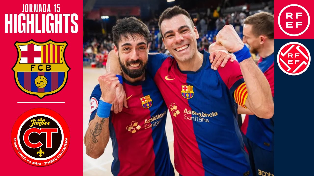 Resumen #PrimeraDivisiónFS | Barça 3-1 Jimbee Cartagena Costa Cálida | Jornada 15