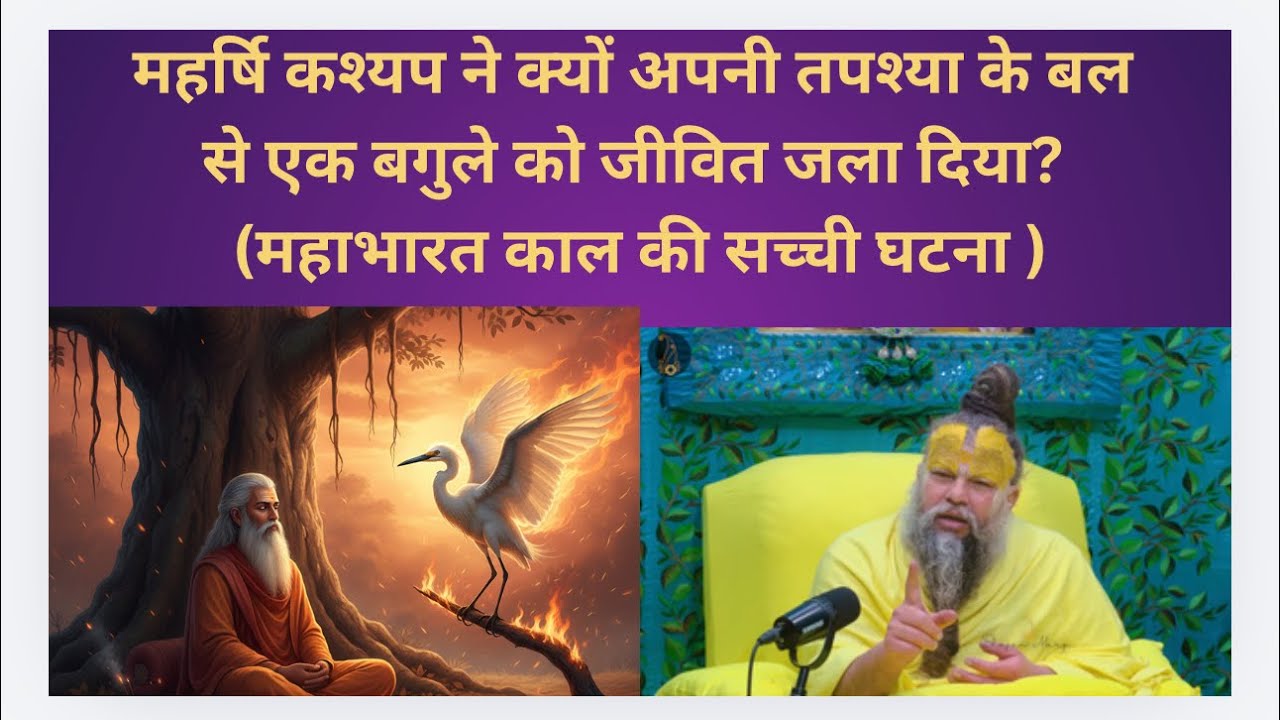 महर्षि कश्यप ने क्यों एक बगुले के जीवित जला दिया? @BhajanMarg 