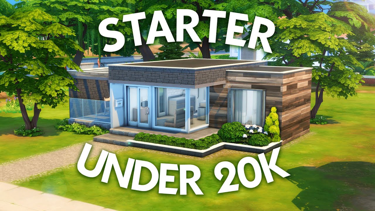 Modern Starter Under 20k // The Sims 4 Speed Build