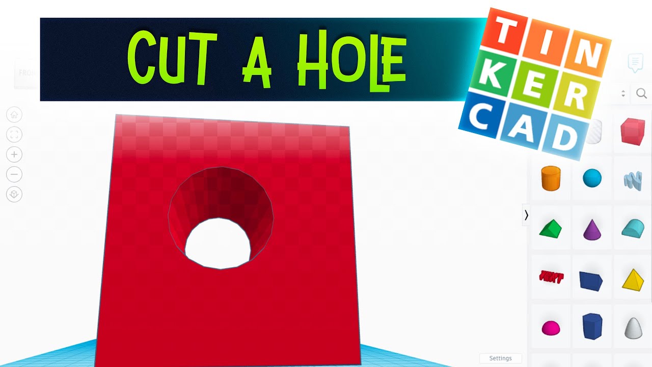 How to Make a Hole in Tinkercad