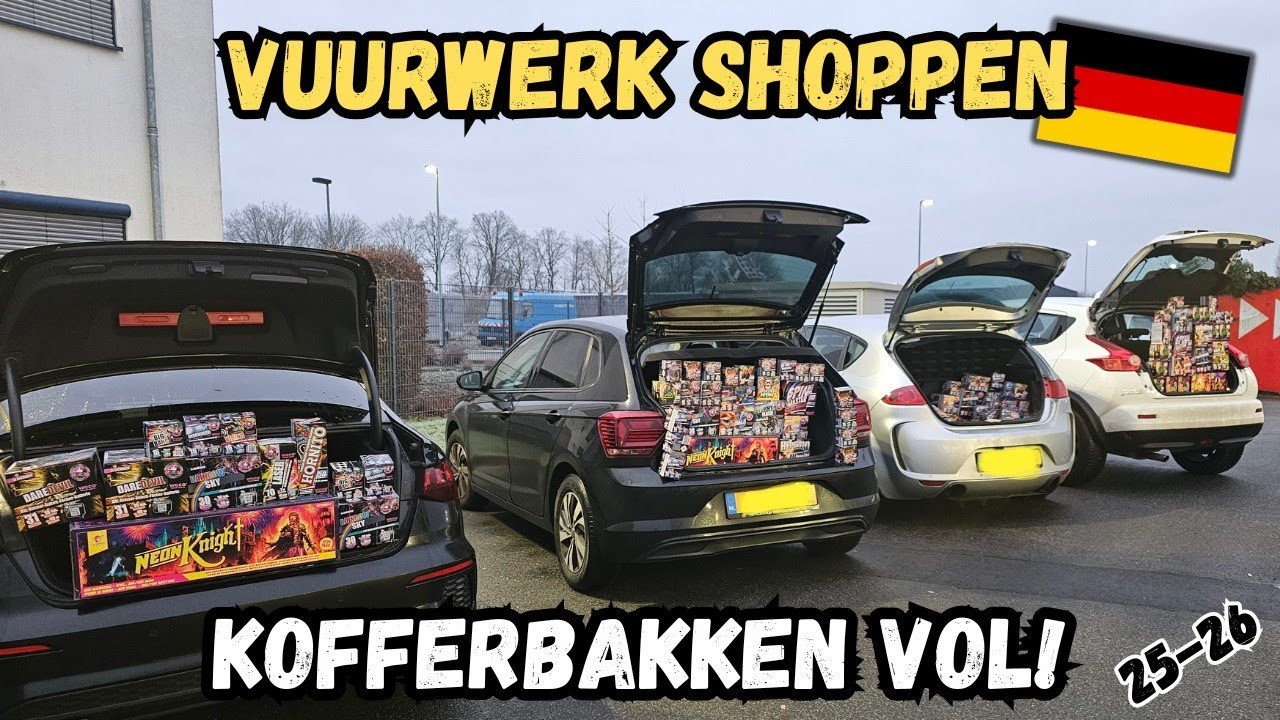 VUURWERK SHOPPEN DUITSLAND 2025/2026 | kofferbakken vol!
