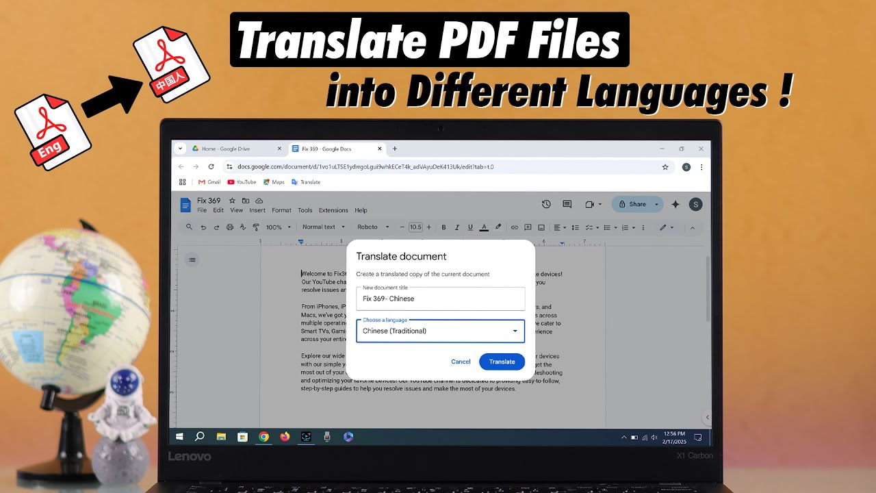 Translate PDF Files To Different Languages on Windows or Mac PC!