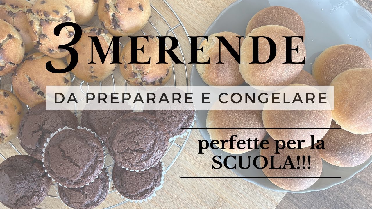 3 MERENDE fatte in casa🥣| da PREPARARE e CONGELARE perfette per la scuola!!!