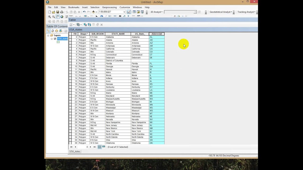 Importing excel data into ArcMap