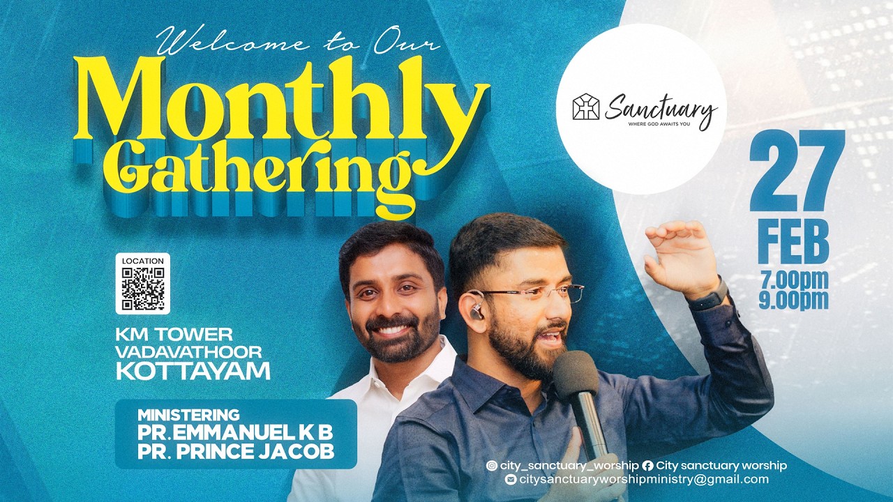 CITY  SANCTUARY  WORSHIP  KOTTAYAM || LIVE  ||  27 FEBRUARY 2026