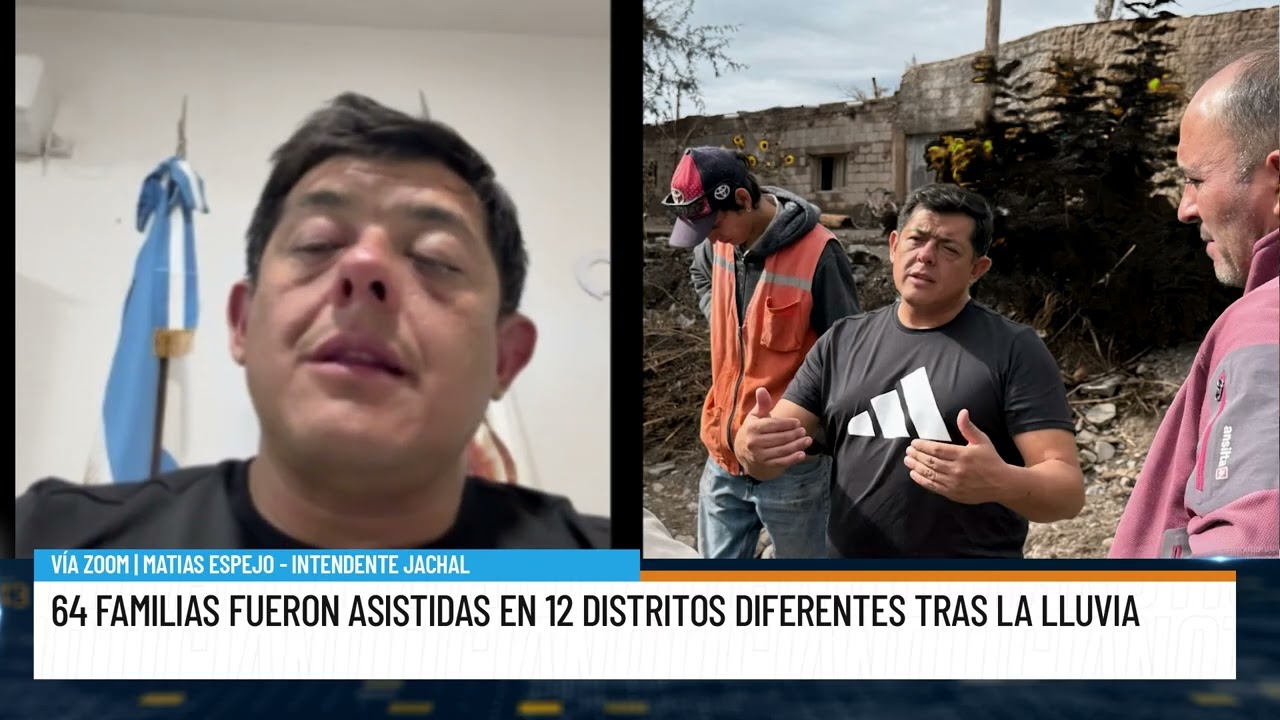 Jáchal: el temporal afectó a 12 distritos y dejó a 64 familias asistidas