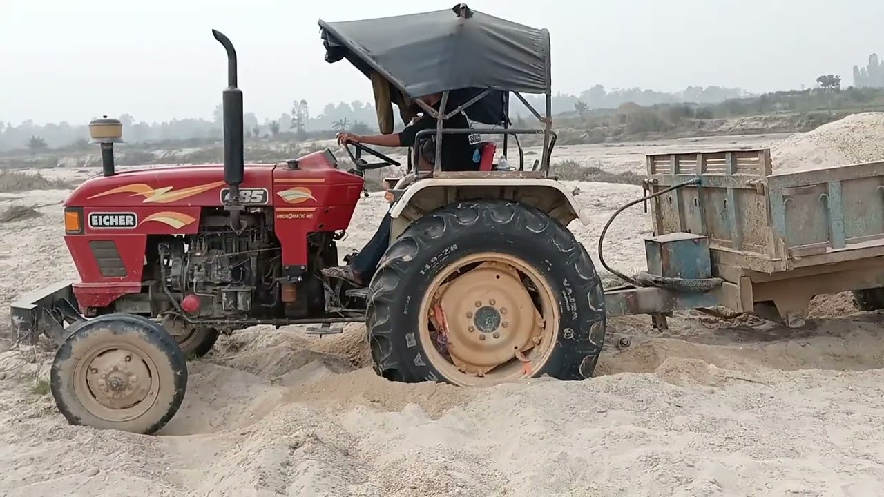 धार में बालू लेने गए थे 🚜 गाड़ी फंस गई 😱 फिर भी पूरा बालू लोड करके घर आए | खतरनाक ट्रैक्टर वीडियो🚜