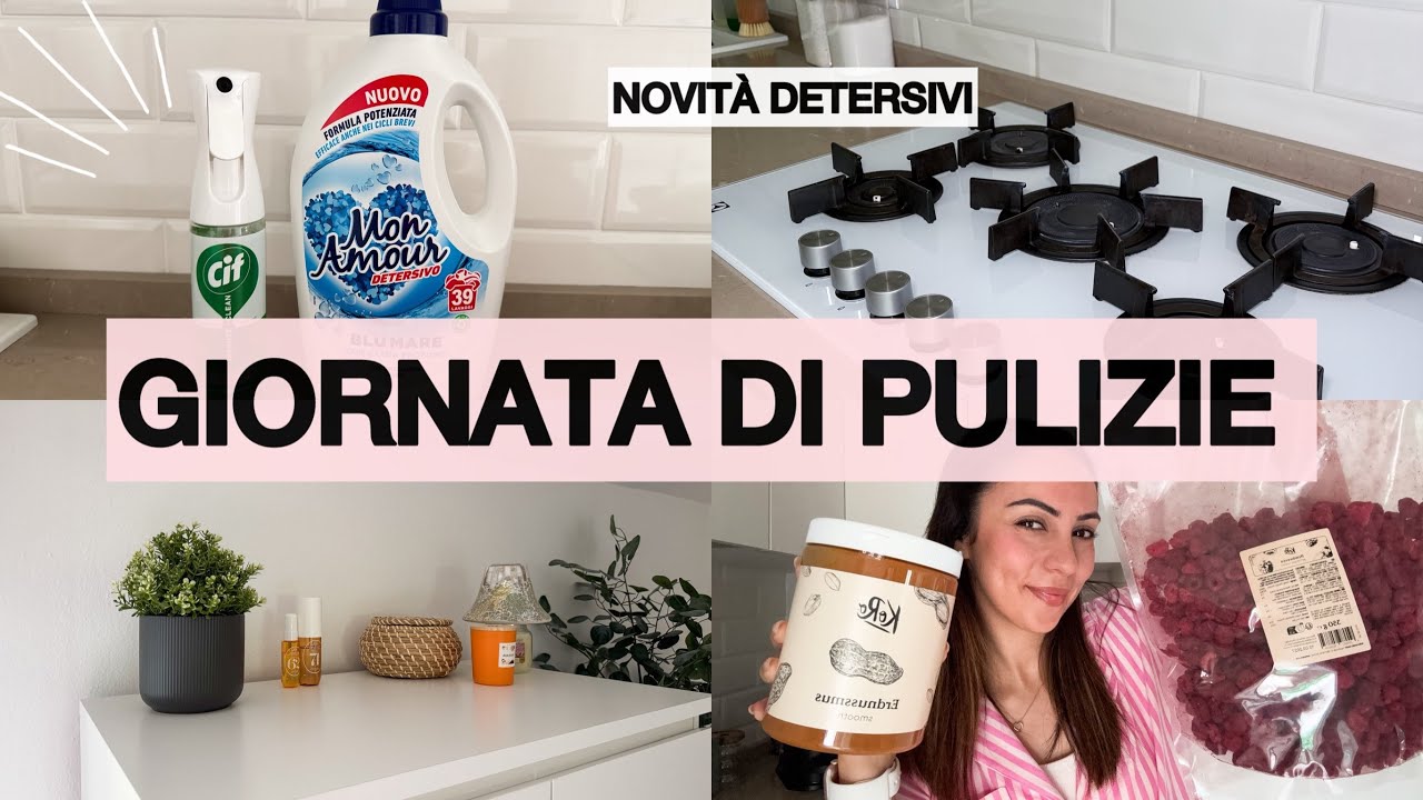 GIORNATA DI PULIZIE IN CASA || NOVITA' DETERSIVI || SVUOTA LA SPESA KORO 💚