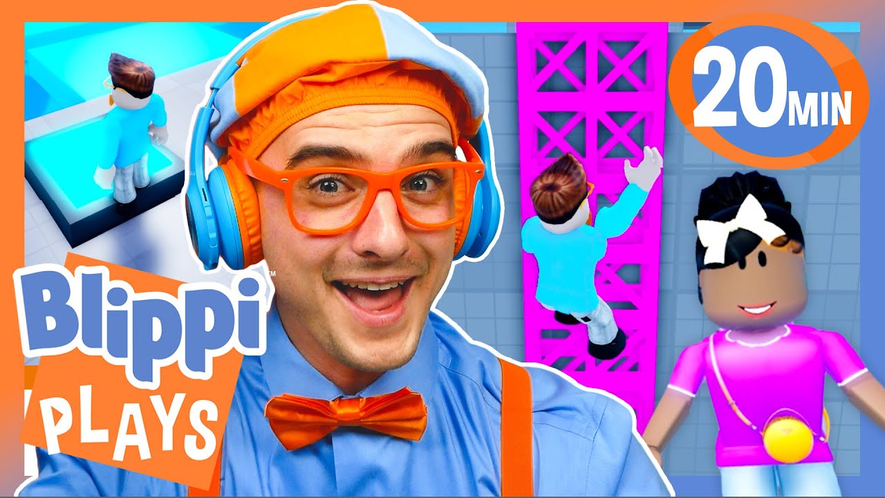 Blippi & Meekah Solve Teamwork Puzzles | BEST OF BLIPPI PLAYS | Roblox Gaming Videos for Kids