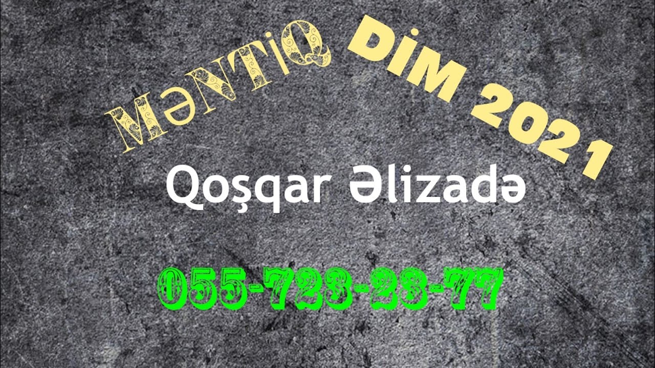 Məntiq 》DİM 2021, Simmetriya:   Qoşqar Əlizadə
