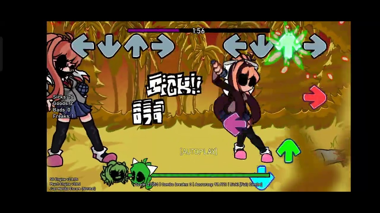 Too Slow encore monika.exe double sound monika normal Vs monika.exe V2 mix voices boyfriend