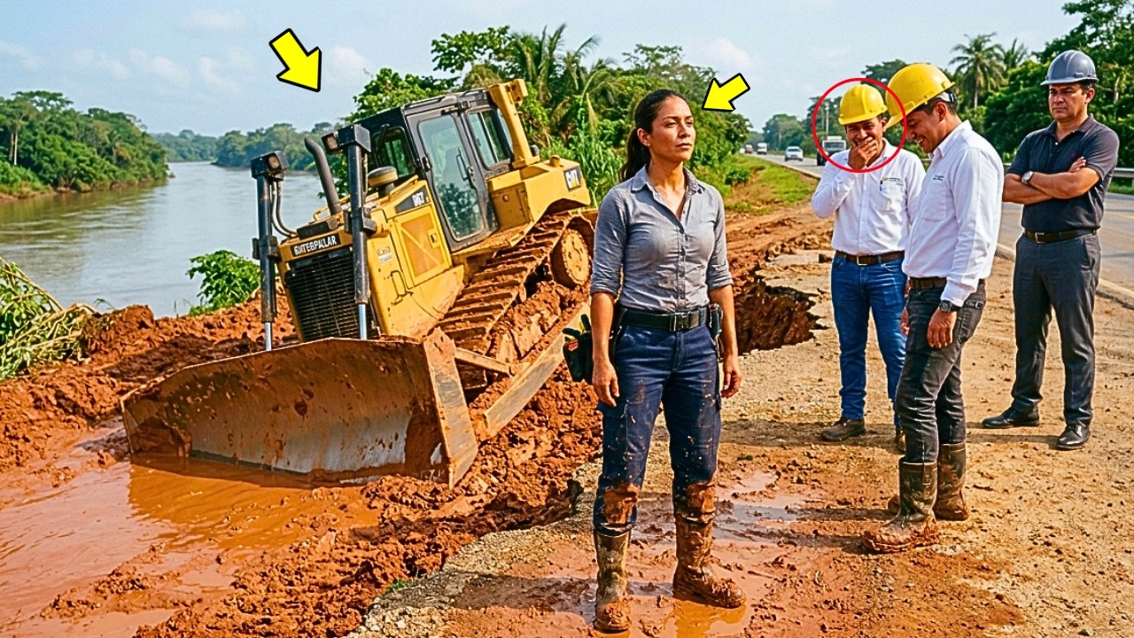 EL BULLDOZER ENTERRADO EN EL LODO FUE DECLARADO PÉRDIDA TOTAL…HASTA QUE LA MECÁNICA NOTÓ UNA COSA